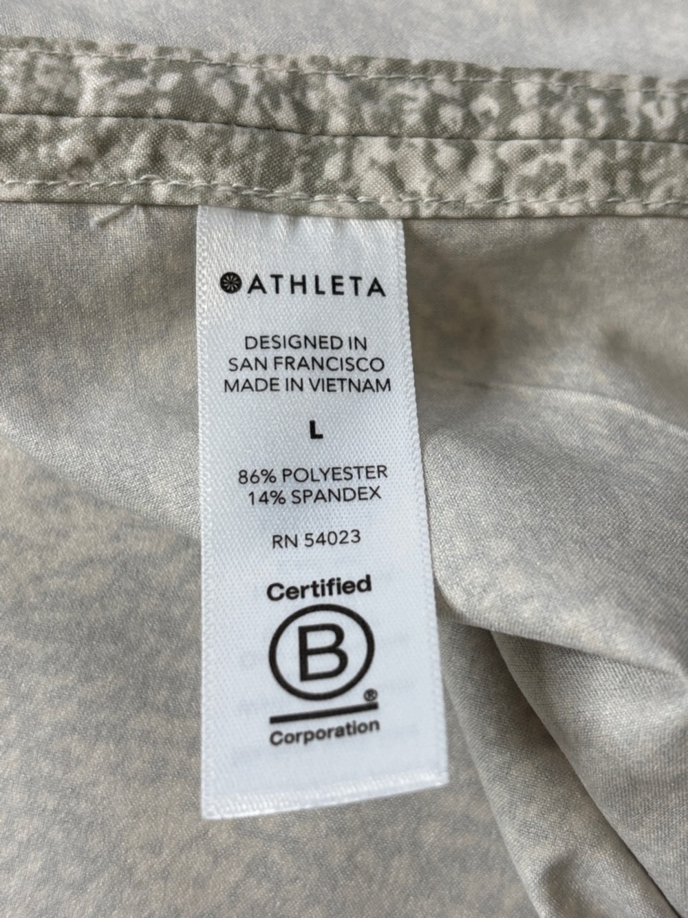 🤍 Athleta Shimmer Tank Women's Large Cream Stretch Crewneck Athleisure Top 🤍 - Picture 10 of 11